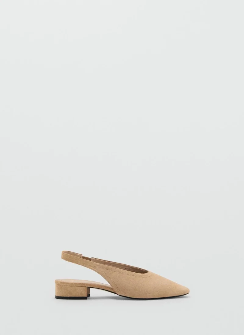 مانجو Block Heel Leather Shoes