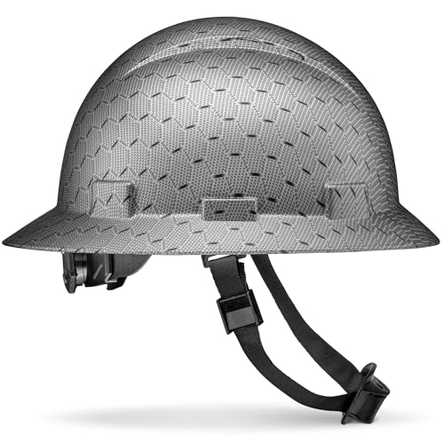 Acerpal Updated Full Brim Hard Hat, Silver Honeycomb, Padded, OSHA Construction Safety Approved Hardhats, Hard Hats for Men, Cascos De Construccion Helmet. - Image 1