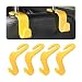 Hanemia 4PCS Car Back Seat Headrest Hooks Rear Car Seat Storage Headrest Hanger Holder Hooks Organizer Universal Auto Interior Accessories for Bag Purse Handbag Cloth Coats Grocery Yellow - Image 2