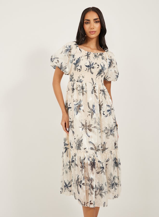Styli Floral Print Dress - Image 3