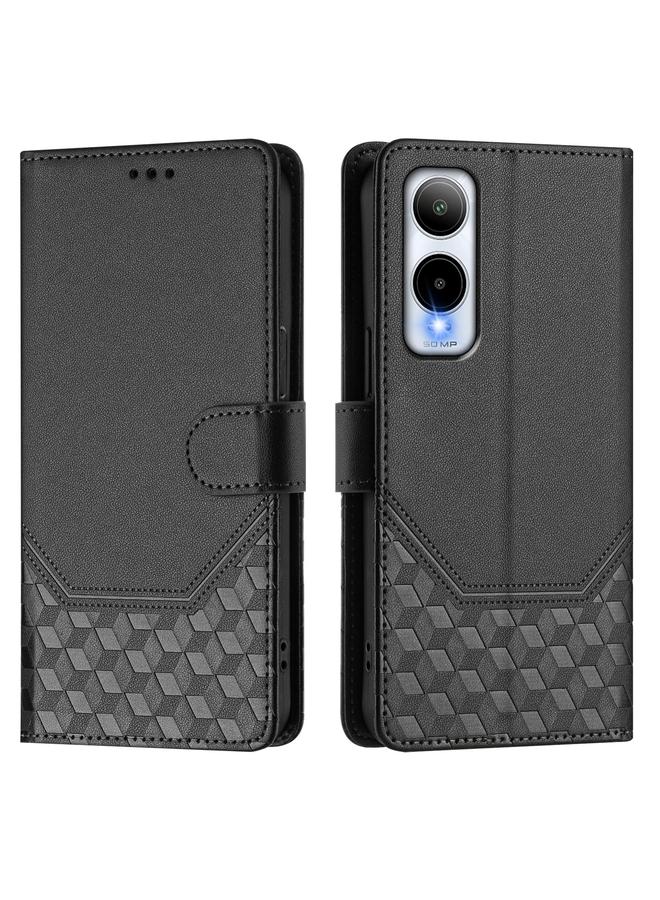 Zaboon Case For Cricket Icon 6 Honeycomb Embossing RFID Leather Phone Case - Image 2