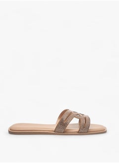 Celeste Womens Studded Slip-On Strap Sandals  - Image 3