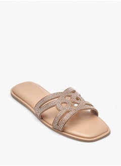 Celeste Womens Studded Slip-On Strap Sandals  - Image 1