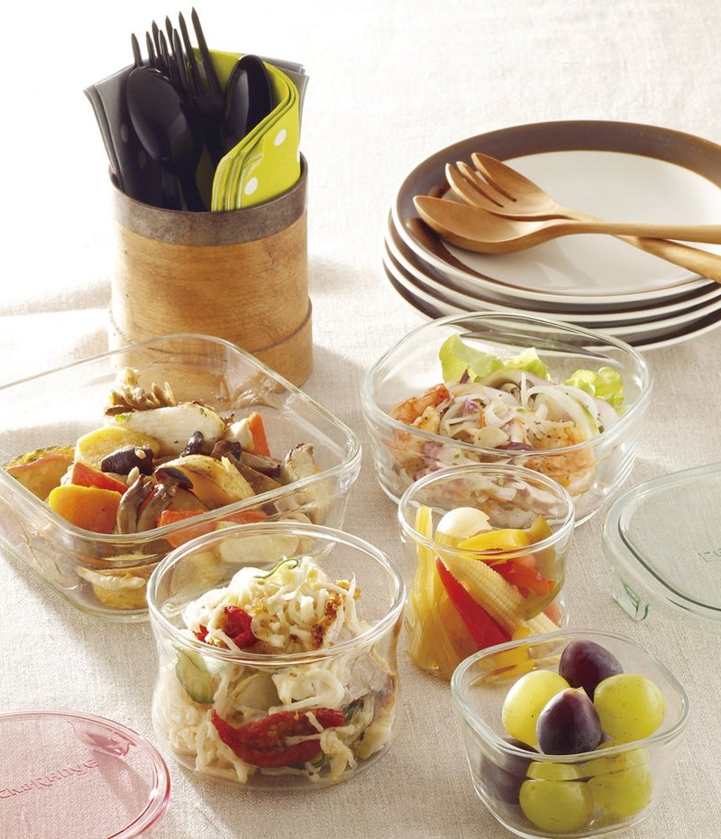 iwaki PS-PRN-4P2 Heat Resistant Glass Storage Containers, Pink, Set of 4, Pack & Range - Image 3