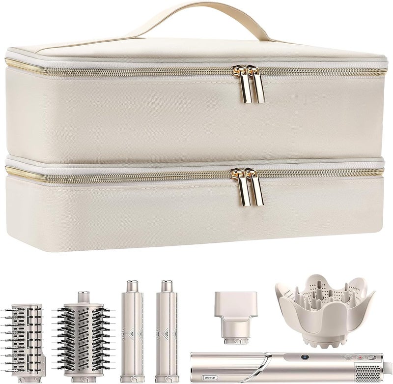 Wjiang Carrying Case for Shark Flex Style Dyson Airwrap Supersonic Hair Dryer Double-Layer Travel Storage Bag Also for Revlon Hair Dryer Brush Hair Accessories Tools