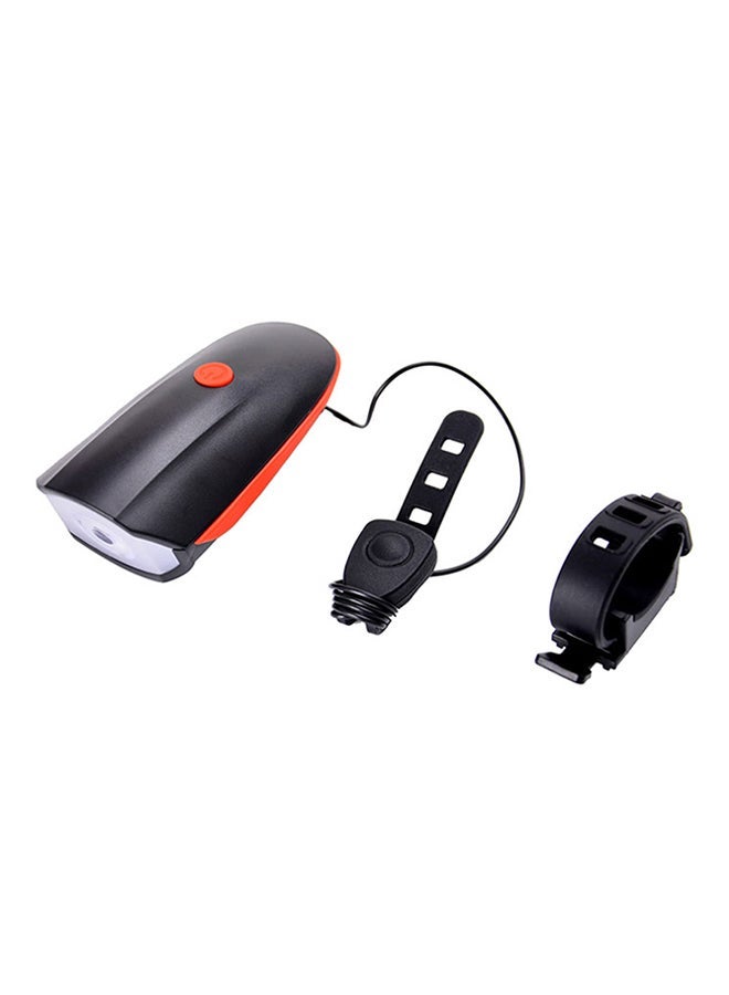 Bicycle Electric Horn With Handlebar Flashlight Black - Image 1