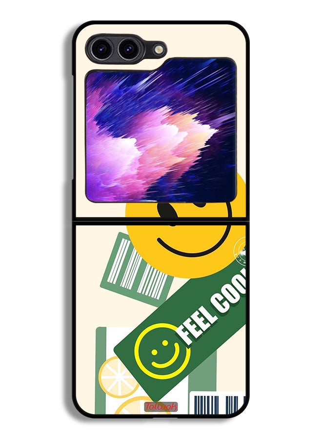 Tolwak Samsung Galaxy Z Flip6 Protective Case Cover Feel Cool Sticker - Image 1