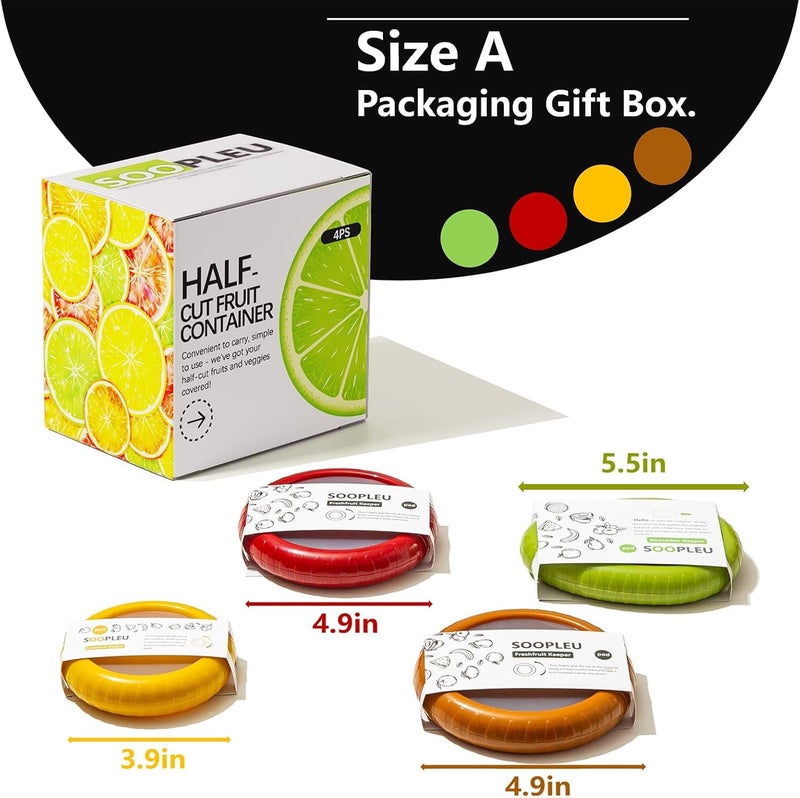 SOOPLEU Avocado Saver and Tomato Holder - Set of 4 Reusable Storage Containers for Fridge - Ideal for Garlic, Onions, Lemons, and Potatoes - Image 5