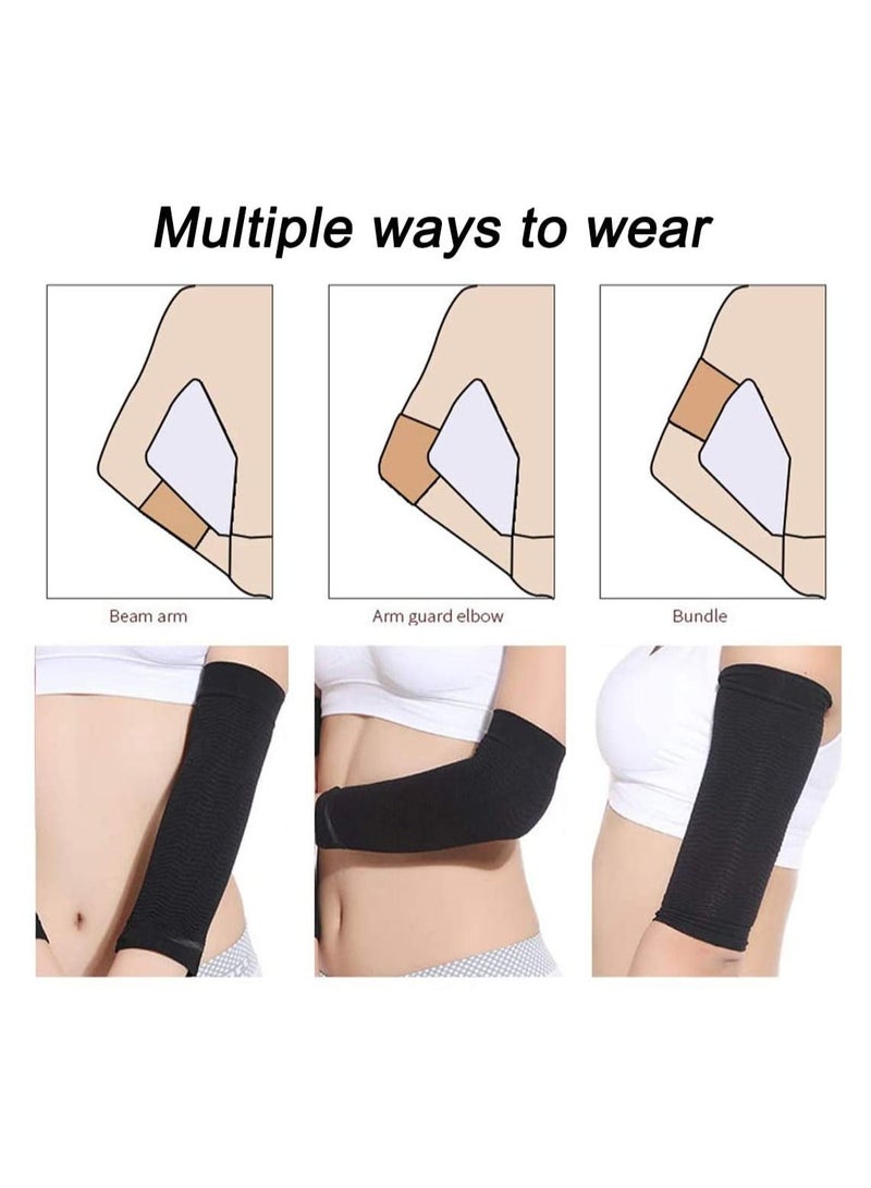 2 Pairs Slimming Arm Sleeves Arm Elastic Compression Sport Fitness Shapers - Image 3
