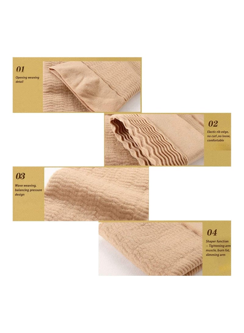 2 Pairs Slimming Arm Sleeves Arm Elastic Compression Sport Fitness Shapers - Image 5