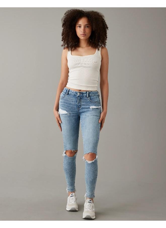American Eagle AE Ne(x)t مستوى ممزق متعرج Jegging  - Image 3