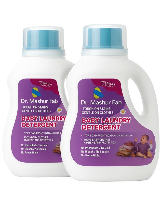 MASHUR FAB Baby Laundry Detergent, 500ml, With Bio-Enzymes, Aloe Vera & Neem, Dermatologically Tested, Free From SLS/SLES, Phosphate & Bleach (2) - Image 1
