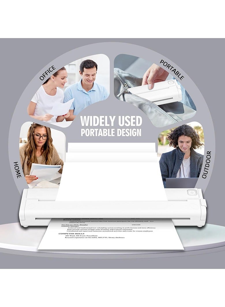 X9 Portable Thermal Printer, High-definition Printer that Supports A4 Thermal Paper, Thermal Paper Roll with Bracket, 200DPI Inkless Mobile Travel Printers for Car School Office, Mini Bluetooth Printer for Connecting Computers, iOS Phones and Android. - Image 3