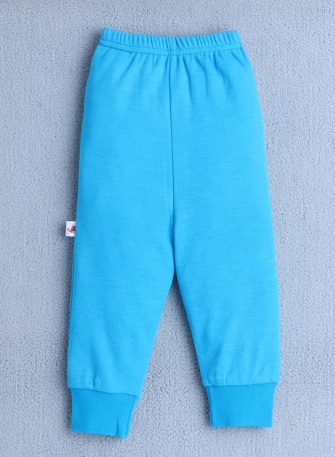 BUMZEE بيجامات قطنية للبنات من بامزي، مقاس عادي، عبوة من 4 قطع، أزرق ووردي - 12-18 شهرًا (Peb10615D-blu) - Image 3