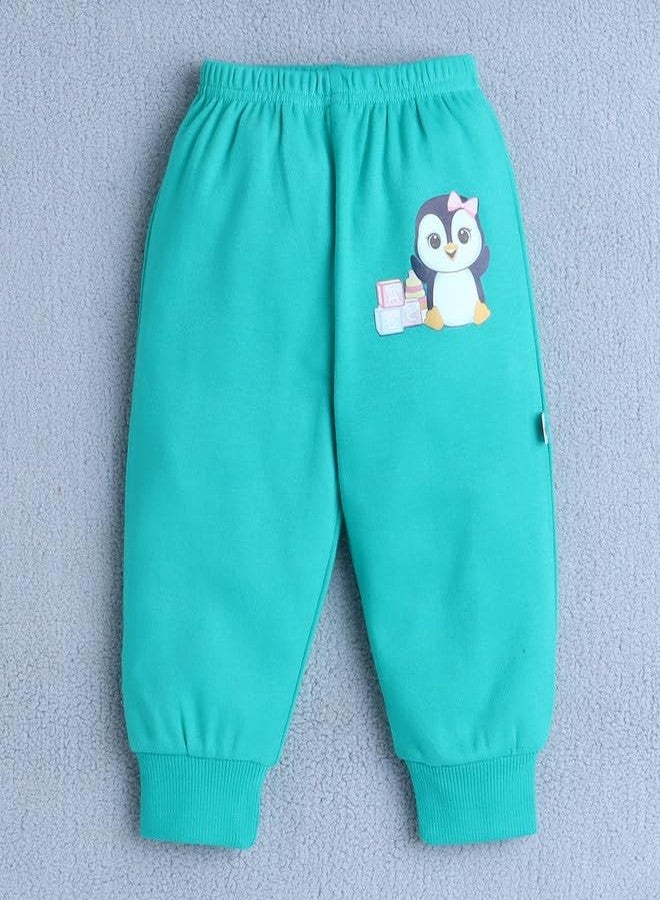 BUMZEE بيجامات قطنية للبنات من بامزي، مقاس عادي، عبوة من 4 قطع، أزرق ووردي - 12-18 شهرًا (Peb10615D-blu) - Image 5