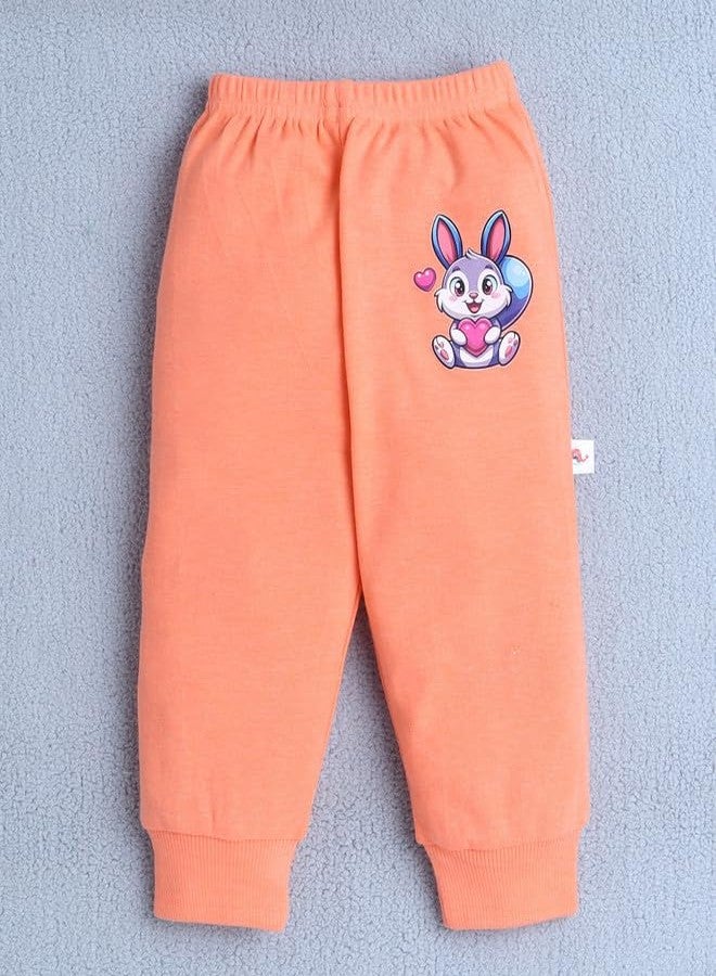 BUMZEE بيجامات قطنية للبنات من بامزي، مقاس عادي، عبوة من 4 قطع، أزرق ووردي - 12-18 شهرًا (Peb10615D-blu) - Image 4