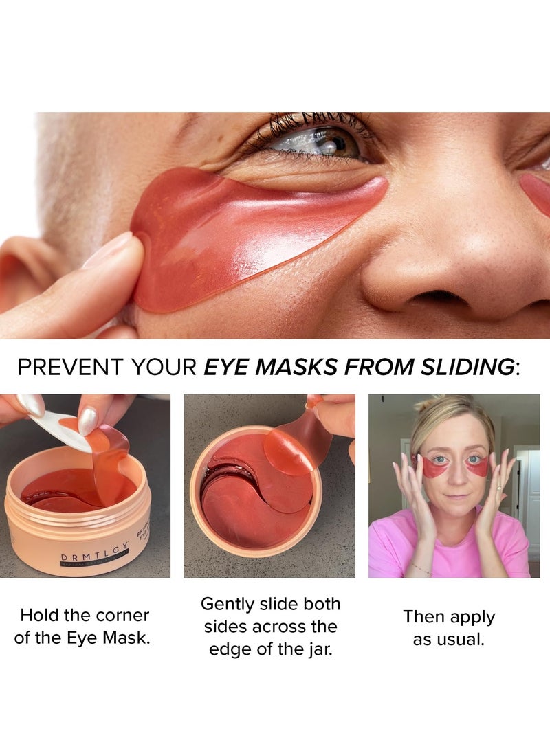 DRMTLGY DRMTLGY Brightening Eye Masks (30 Pairs) - Caffeine Eye Masks for Dark Circles and Puffiness with Hyaluronic Acid, Eye Patches for Puffy Eyes  - Image 3