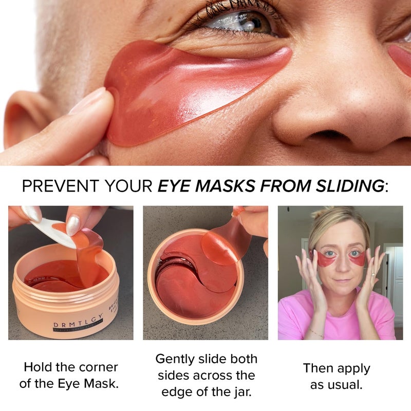 DRMTLGY Brightening Eye Masks (30 Pairs) - Caffeine Eye Masks for Dark Circles and Puffiness with Hyaluronic Acid, Eye Patches for Puffy Eyes - Image 3