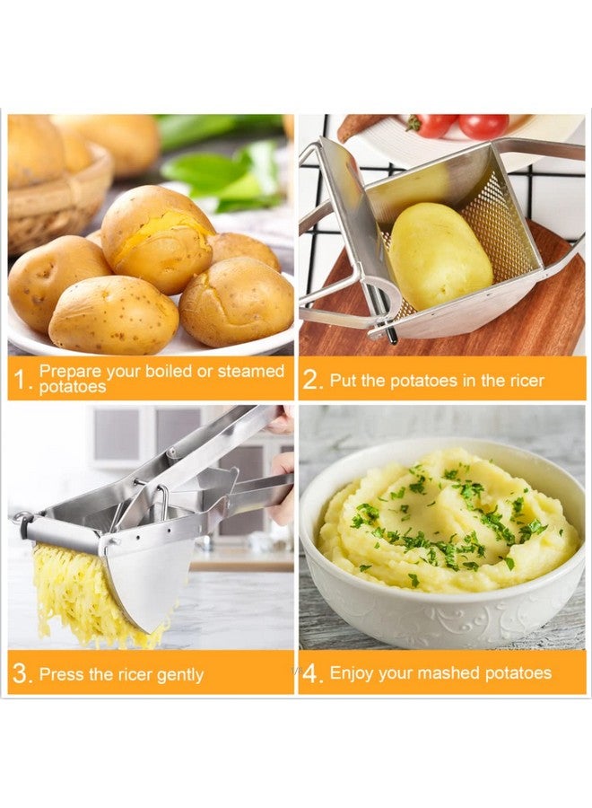 CUGLB Potato Ricer, CUGLB Stainless Steel Professional Ricer for Mashed Vegetables and Kitchen Tool, Mash Potato Masher for Creamy Mashed Vegetables - Image 2