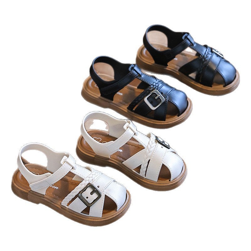 Fashion Princess Kidsren'S Sandals Summer Velcro Indoor Home Non-Slip Thick-Soled Baby Sandals - Image 5