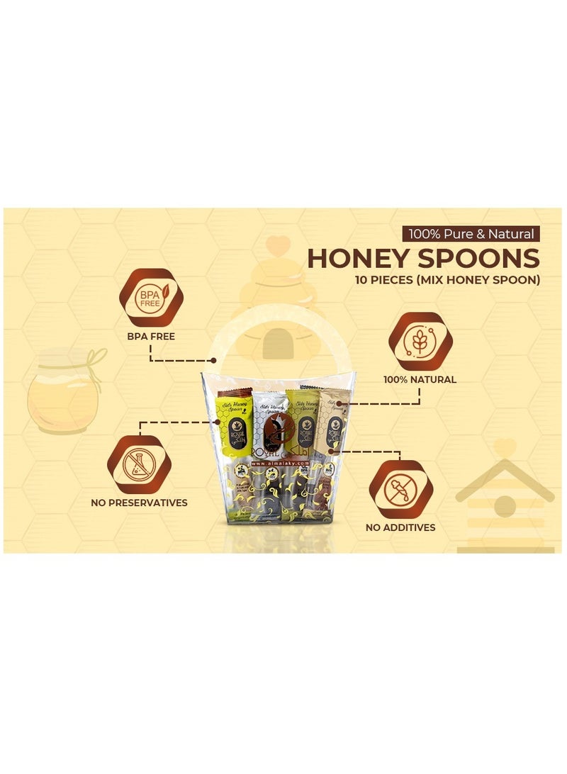 Al Malaky Royal Mix Manuka Honey Spoon - Pack of 10 Spoons - Image 4