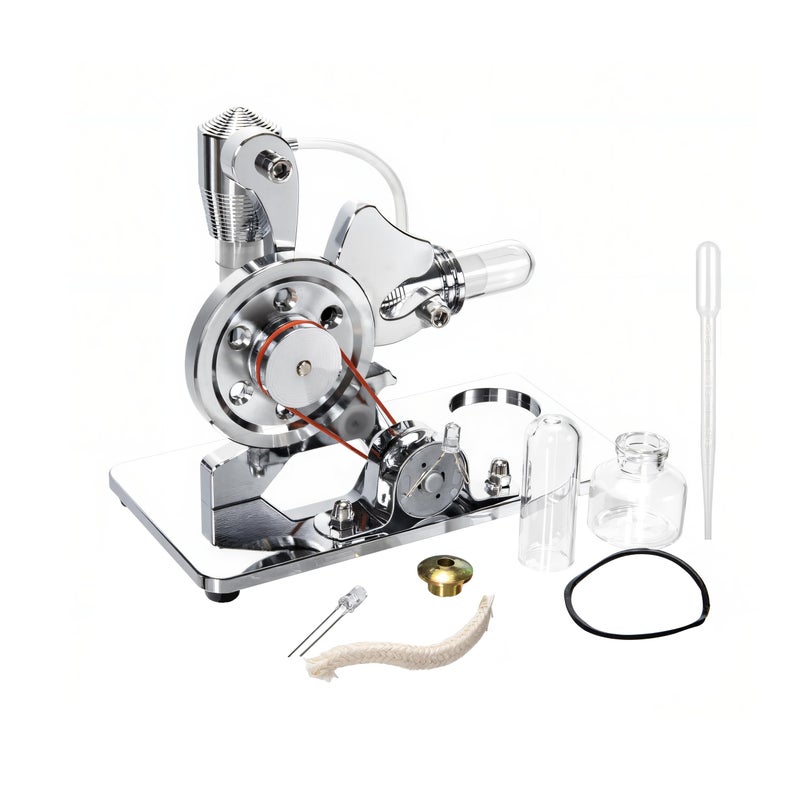 Sunnytech Hot Air Stirling Engine Motor Model Educational Toy Electricity Generator Colorful LED SC SC005 - Image 3
