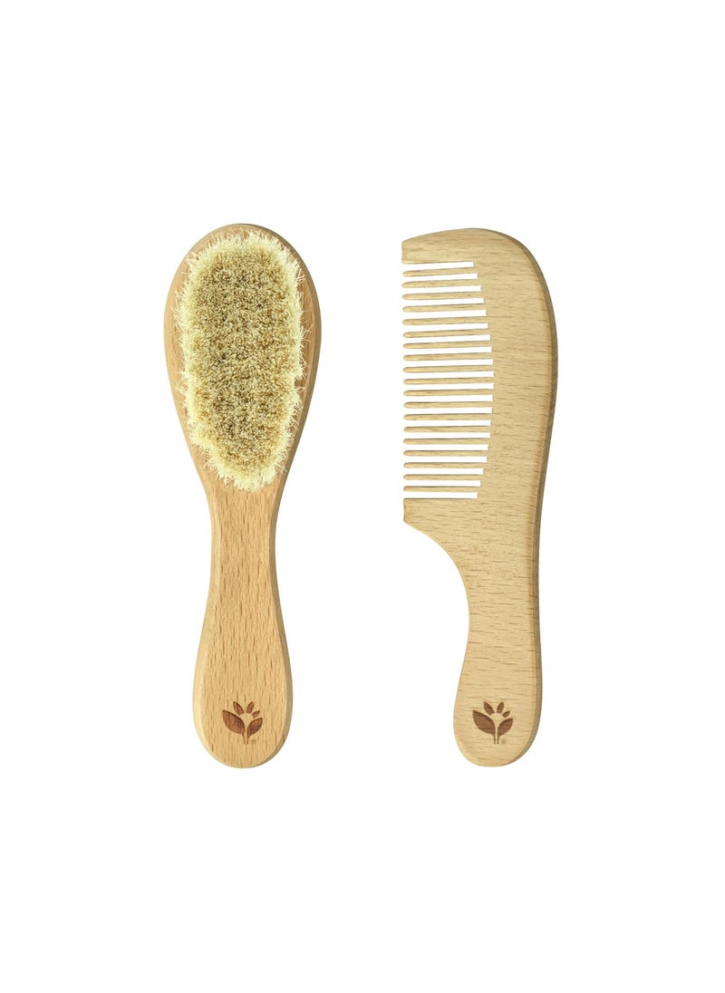green sprouts Baby Brush  Comb Set  Gently grooms babys hair  Made of natural wood and bristles 