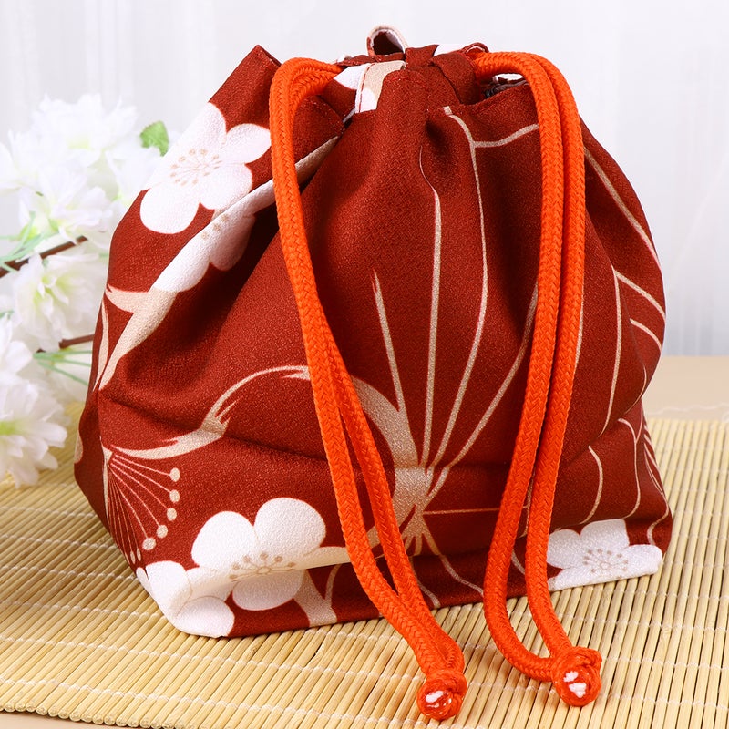 2 pcs Pattern Japanese Style Drawstring Bag Portable Lightweight Drawstring Pouch Purse Cosmetic Bag - Image 3