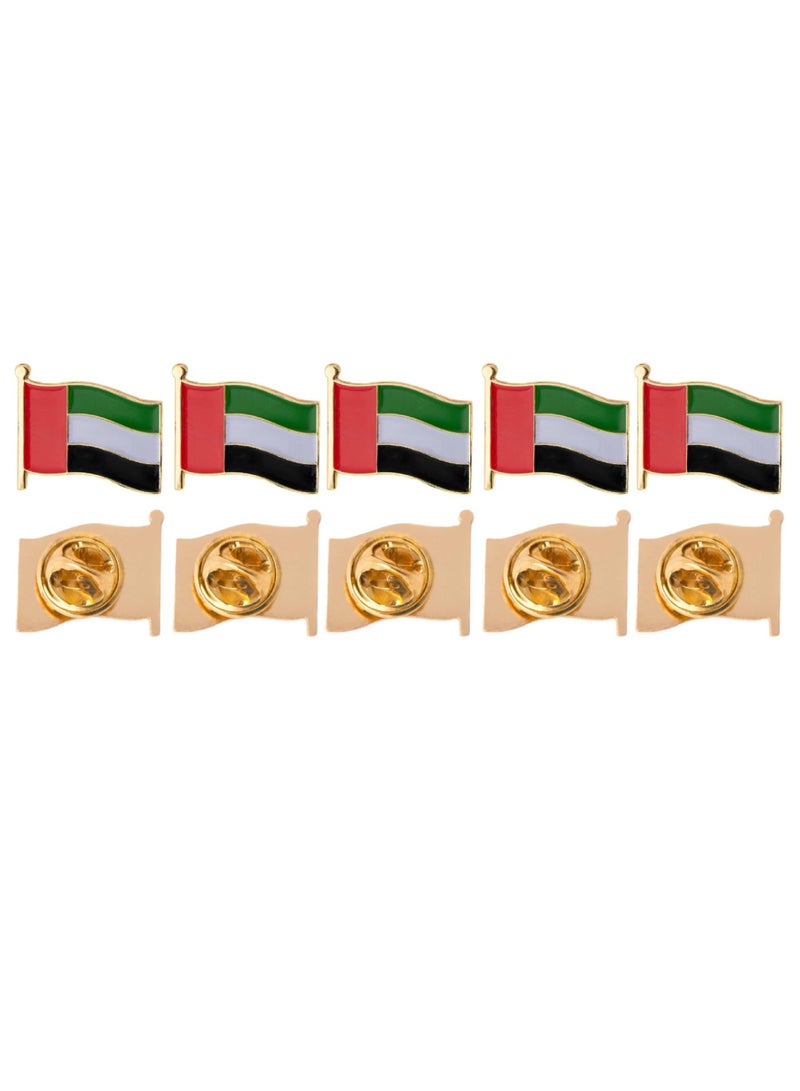 Yuwell Pack Of 6 Pcs United Arab Emirates Lapel Pin UAE Country Enamel Made Of Metal Souvenir Hat Men Women Patriotic Waving Flag Lapel Pin Badge UAE Mini Flag Badge - Image 1
