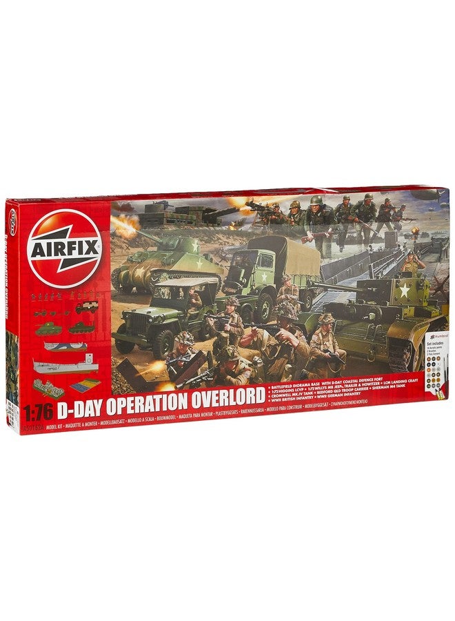 Airfix D-Day Operation Overlord 1:76 WWII Military Diorarama Plastic Model Kit Set A50162A, Multicolor - Image 1