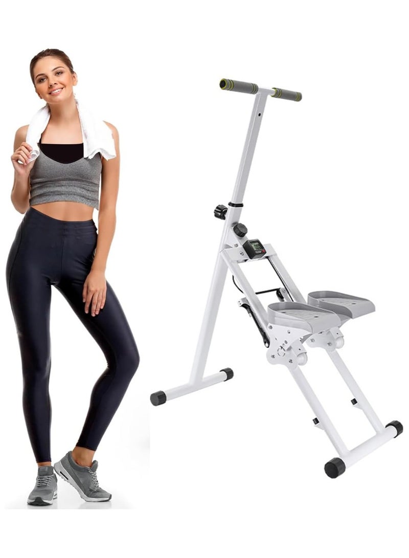 سوفام ماكينة تسلق السلالم المتعددة الوظائف الداخلية، قابلة للطي، دواسة قابلة للضبط ثلاثية السرعات، سعة حمل 150 كجم (مع أجهزة القياس الإلكترونية) - Image 1