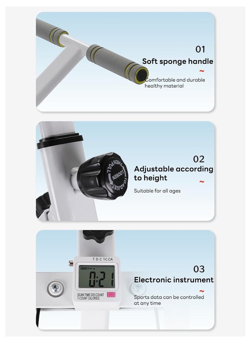 سوفام ماكينة تسلق السلالم المتعددة الوظائف الداخلية، قابلة للطي، دواسة قابلة للضبط ثلاثية السرعات، سعة حمل 150 كجم (مع أجهزة القياس الإلكترونية) - Image 5