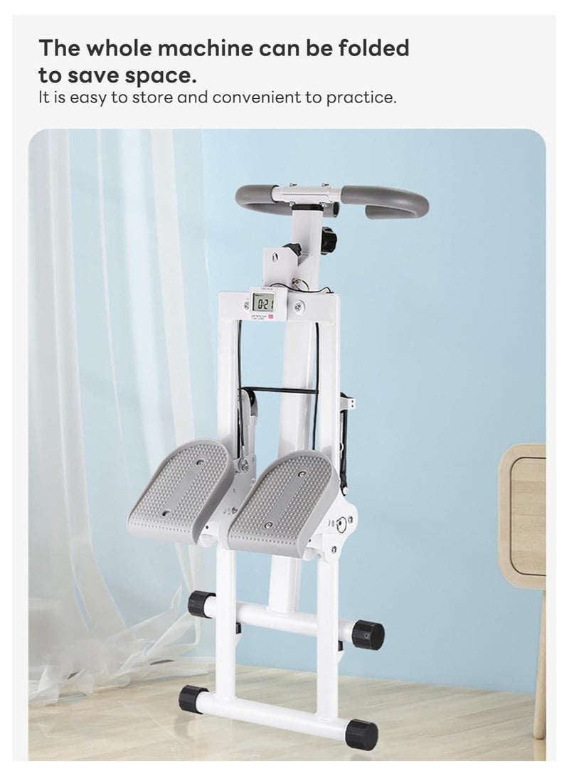 سوفام ماكينة تسلق السلالم المتعددة الوظائف الداخلية، قابلة للطي، دواسة قابلة للضبط ثلاثية السرعات، سعة حمل 150 كجم (مع أجهزة القياس الإلكترونية) - Image 3