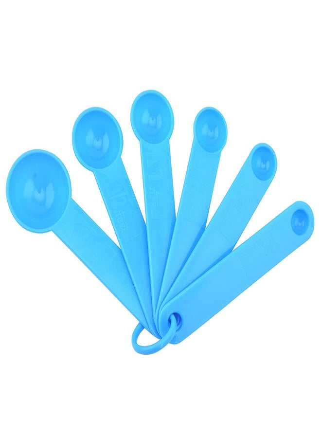 Teensery 11 Pcs Plastic Measuring Spoons and Cups Set for Home Kitchen Baking Cooking, Blue - Image 3