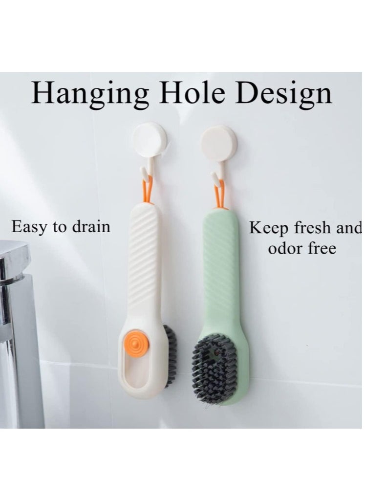 Generic - Multifunctional Shoe Brush with Box Multi Color Long Handle Liquid Cleaning Brush In random color - Image 1