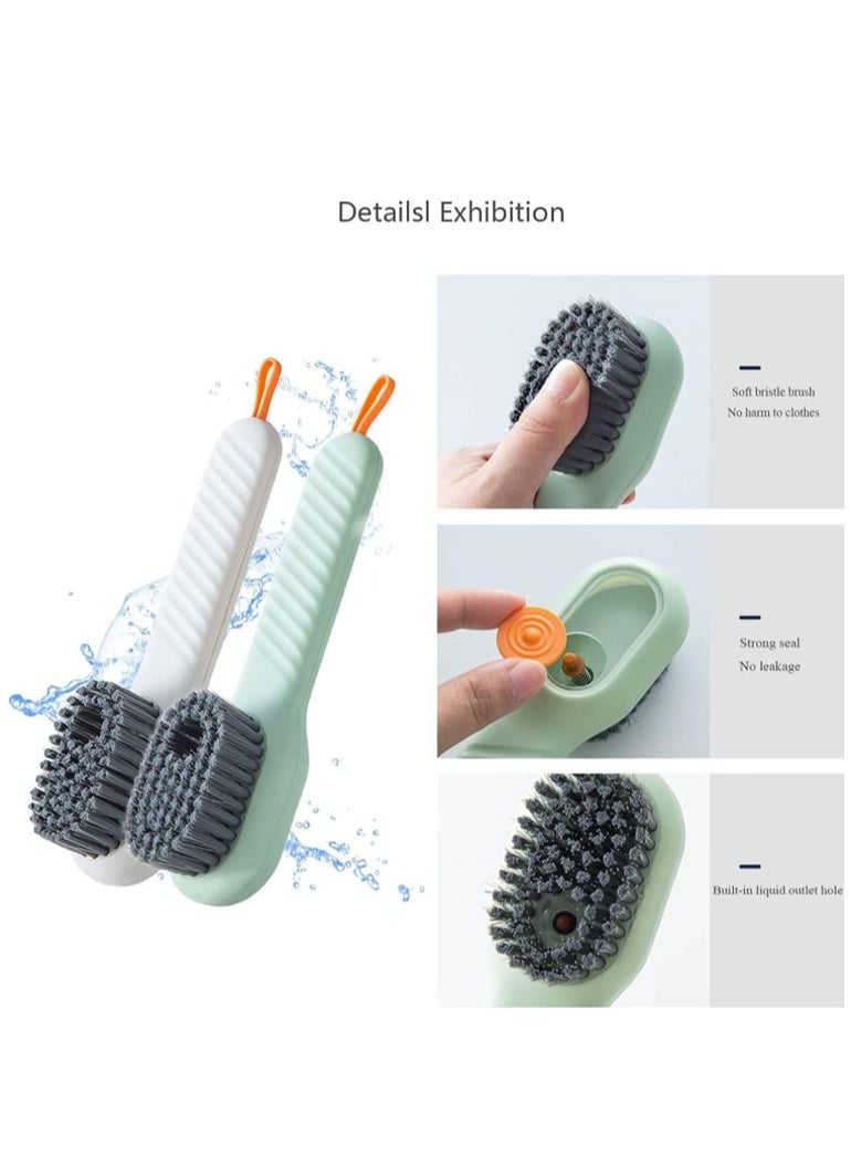 Generic - Multifunctional Shoe Brush with Box Multi Color Long Handle Liquid Cleaning Brush In random color - Image 1