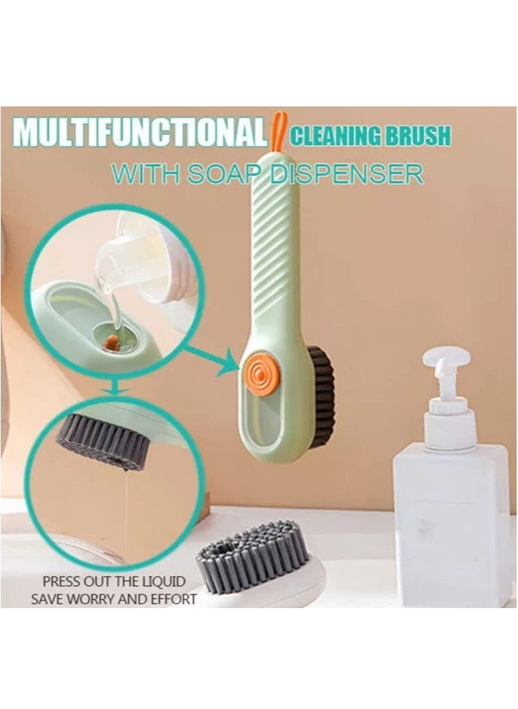 Generic - Multifunctional Shoe Brush with Box Multi Color Long Handle Liquid Cleaning Brush In random color - Image 1