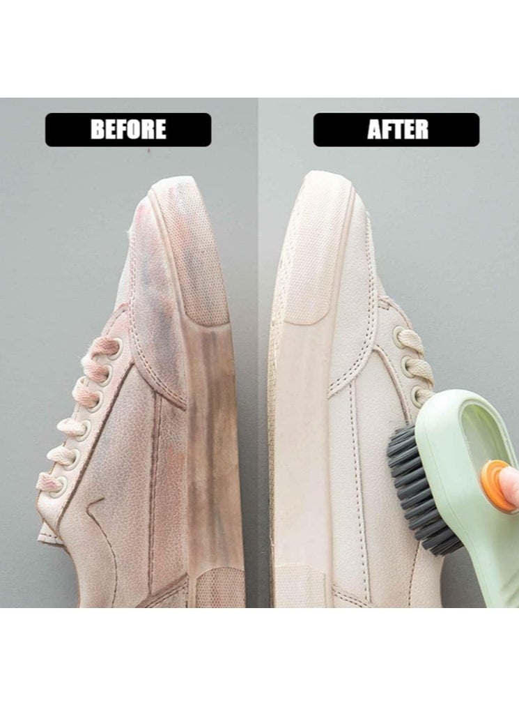 Generic - Multifunctional Shoe Brush with Box Multi Color Long Handle Liquid Cleaning Brush In random color - Image 1
