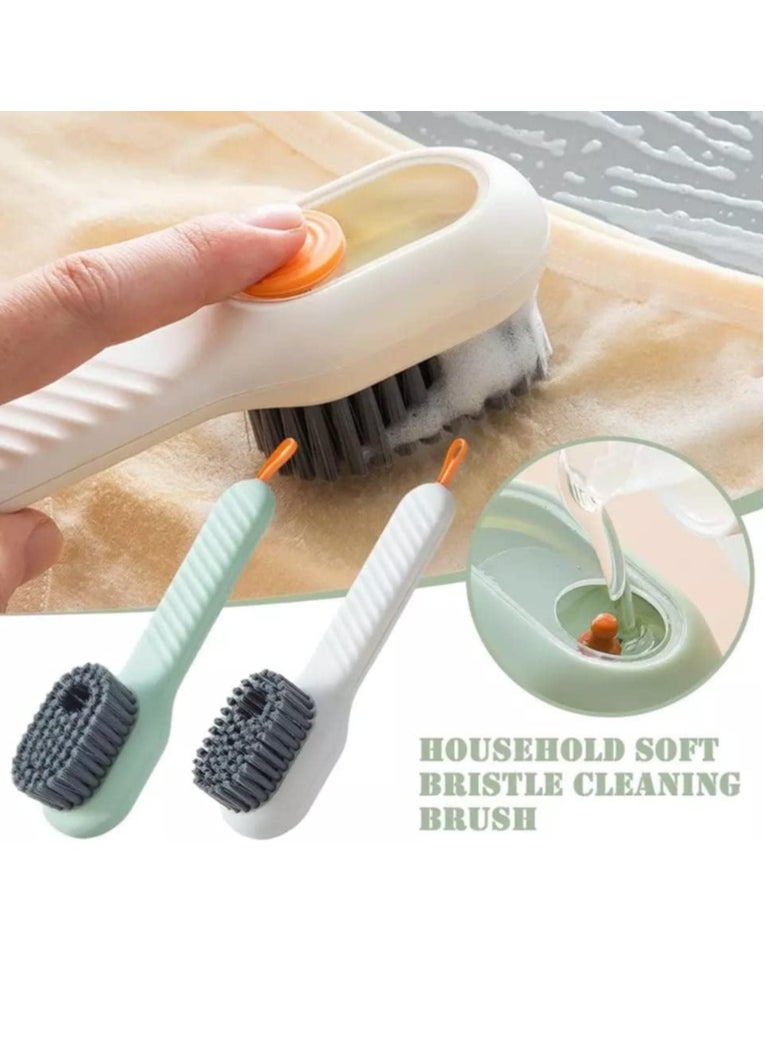 Generic - Multifunctional Shoe Brush with Box Multi Color Long Handle Liquid Cleaning Brush In random color - Image 1