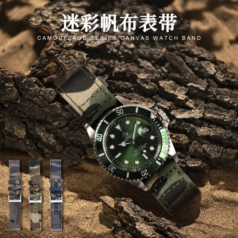 61S Quick Release Canvas Watch Strap Suitable For Huawei Gt5 Watch Gt4 Smart Strap Samsung Apple 20/22Mm - Image 3