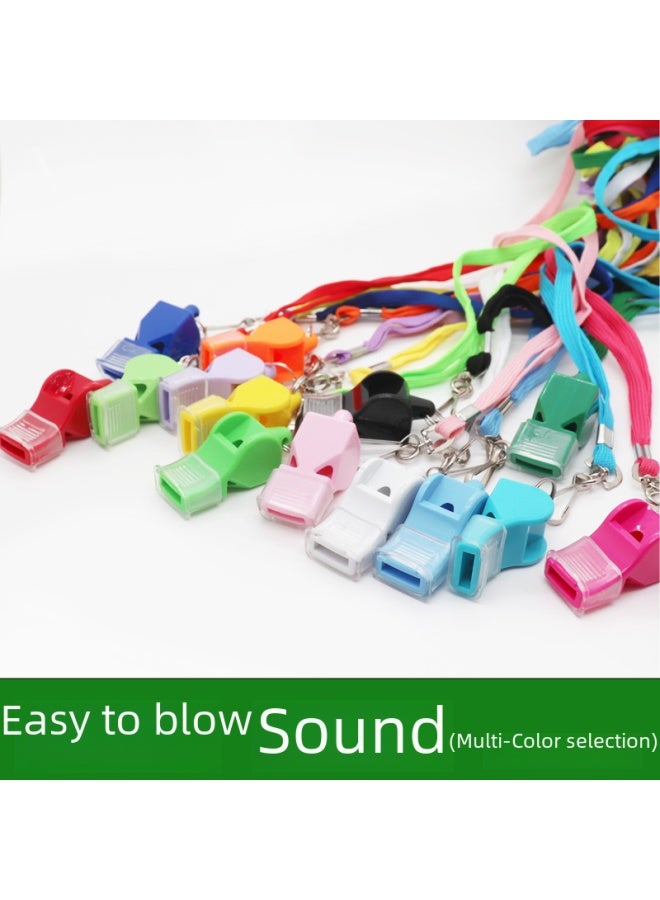 Generic High-frequency Plastic Whistle Sports Teacher Lifeguard Emergency Outdoor Whistle Basketball Volleyball Game Referee-Color:Fox Light Powder + Tooth Protection + Lanyard + Opp Bag - Image 2