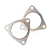 winterrock 2PCS Exhaust Gaskets Stainless Steel Exhaust Flange Gasket with High Sealing 3 3Bolt Exhaust Pipe Interface Gasket Multifunctional ManifoldMufflerHeaderCatalytic Converter Gaskets - Image 2