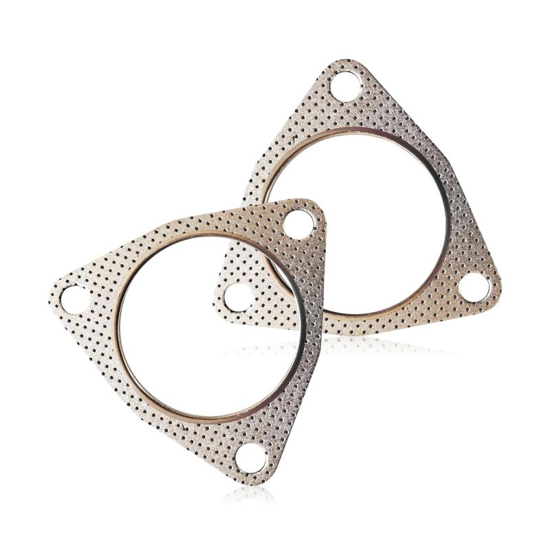 winterrock 2PCS Exhaust Gaskets Stainless Steel Exhaust Flange Gasket with High Sealing 3 3Bolt Exhaust Pipe Interface Gasket Multifunctional ManifoldMufflerHeaderCatalytic Converter Gaskets - Image 3
