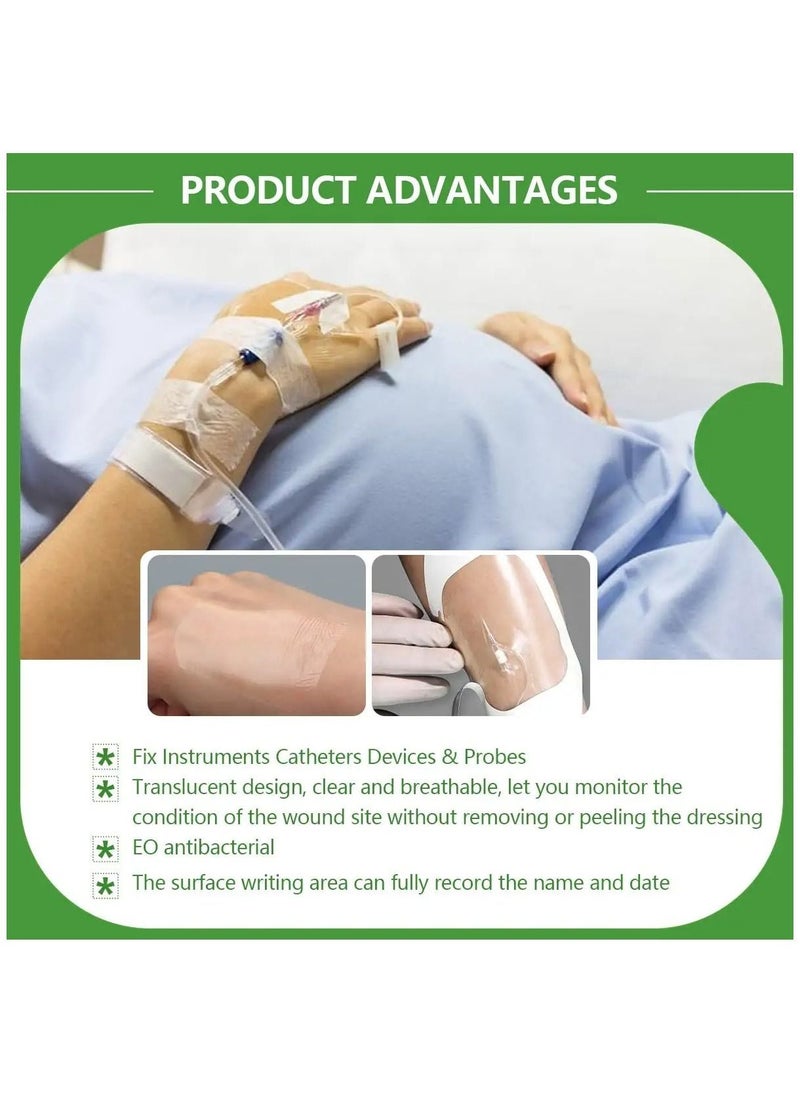 Y&D Transparent Film Dressing 4"x4 3/4”(10cm x 12cm), Adhesive Wound Cover Bandage Tape Waterproof Seal for Swimming, Post Surgical, Scar Therapy, Medical Supplies, Tattoo Dressings(20pcs)  - Image 2