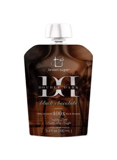 Brown Sugar Brown Sugar Ultra Advanced 400X DOUBLE DARK BLACK CHOCOLATE Bronzer 34 ounce Indoor Tanning Lotion portable travel pouch 