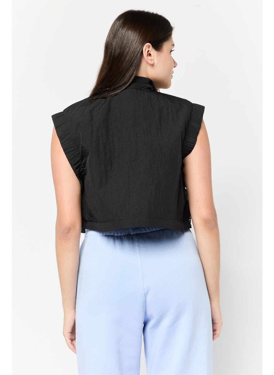 Adidas Women Sportswear Fit Outdoor Vest Jacket, Black  - Image 4