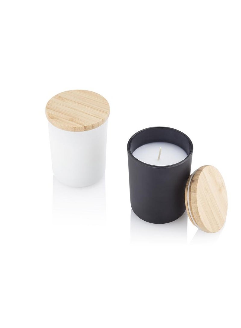Eco-neutral Premium scented candles for home oud scented candles gift set in glass jar with bamboo lid bath body works gift set for women (Black) - Image 3