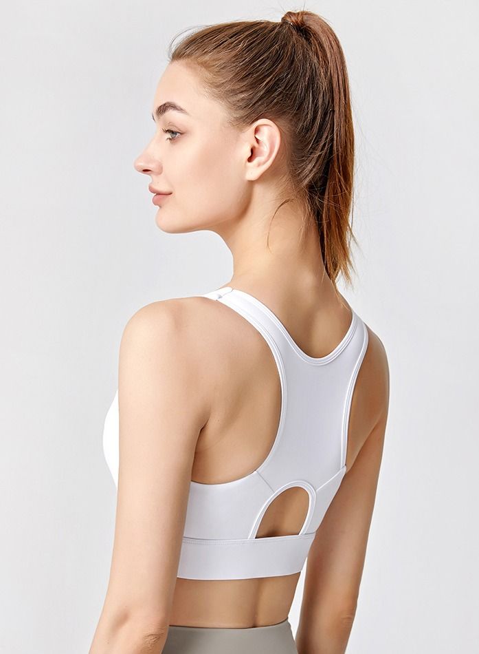 NIBEMINENT Sports Bra with Front Zipper Adjustment, Fitness Vest for Women Suitable for Running, Yoga, Pilates, Fitness, Outdoor Sports, etc - Image 2