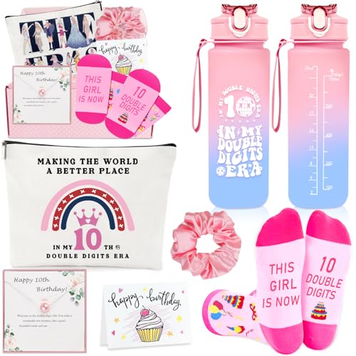 Awfrky Gifts for 10 Year Old Girl, 10 Year Old Girl Birthday Gifts, 10th Birthday Gift for Girls Ideas for Daughter, Sister, Niece, Granddaughter, Popular Double Digits Birthday Gift for Teen Girls - Image 1