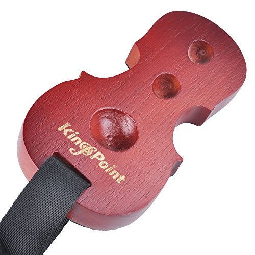 KingPoint Solid Wood Cello Endpin Rest Non-slip Stopper Anchor Protector in Cello Shape 3 Holes Holder - Image 3